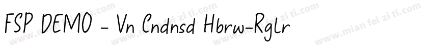 FSP DEMO - Vn Cndnsd Hbrw-Rglr字体转换